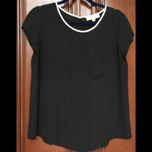 Loft simple classic black work blouse